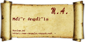Már Angéla névjegykártya